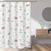 Sweet Jojo Designs Farm Animals Cotton Floral Single Shower Curtain Polyester in Blue/Gray | 72 H x 72 W in | Wayfair ShowerCurtain-OnTheFarm