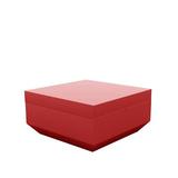 Vondom Vela - Resin Outdoor Ottoman - 31.5"x31.5" - Basic Plastic in Red | 15.75 H x 31.5 W x 31.5 D in | Wayfair 54071-RED