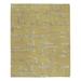 White 24 x 0.5 in Area Rug - Tufenkian Mercurio Geometric Hand Knotted Green/Silver Area Rug Silk/Wool | 24 W x 0.5 D in | Wayfair KW22T434...0203