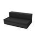 Vondom Vela - Modular Outdoor Sofa Armless XL - Lacquered Plastic in Black | 28.25 H x 63 W x 39.25 D in | Wayfair 54027F-BLACK