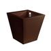 Vondom Cono Cuadrado - High Square Resin Cone Pot Planter - Self Watering Resin/Plastic | 11.75 H x 11.75 W x 11.75 D in | Wayfair 41130R-BRONZE