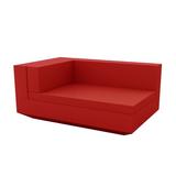 Vondom Vela - Modular Sofa Left Chaise Lounge - Lacque Plastic in Red | 28.25 H x 39.25 W x 63 D in | Outdoor Furniture | Wayfair 54079F-RED