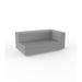 Vondom Vela - Modular Outdoor Sofa Left XL - Lacquered Plastic in Gray | 28.25 H x 63 W x 39.25 D in | Wayfair 54024F-STEEL