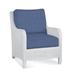 Braxton Culler Tangier Patio Chair w/ Cushions Wicker/Rattan in Blue | 38 H x 29 W x 36 D in | Wayfair 404-001/6358-63