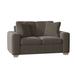 Wade Logan® Anastase 64" Square Arm Loveseat w/ Reversible Cushions Wood/Polyester in Brown | 36 H x 64 W x 39 D in | Wayfair