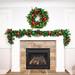 The Holiday Aisle® 30 in. Lighted Christmas Wreath - Christmas Cheer in White | 30 H x 30 W x 8 D in | Wayfair E6323712BF6142F9A7A62ADD33D5357D
