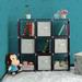 Rebrilliant Weccacoe DIY 9 Cube Storage Closet Organizer Cabinet Step Bookcase, Steel in Brown | 43 H x 43 W x 12 D in | Wayfair