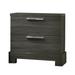 Hokku Designs Lebreton 2 Drawer Nightstand Wood in Brown/Gray | 25 H x 16 W x 24 D in | Wayfair 2E8574F565C4400FA54BD9FFB3D30BBC