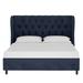 Etta Avenue™ Azariah Tufted Upholstered Low Profile Platform Bed Metal in Gray | 46 H x 65 W x 85 D in | Wayfair 30D2EBD1FFD14E9A8C1BEEEB92A00921