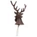 Millwood Pines Deer Hanging Bell in Brown | 9 H x 6 W x 11 D in | Wayfair 71BAFF255FF445C3BBFF42DA7BC210DE