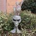 HomeStyles Ancient Alien Extraterrestrial Father "Cosmo" Muggly's Statue Planter Resin/Plastic in Gray | 17 H x 11 W x 10 D in | Wayfair 39006