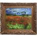 Winston Porter 'Field of Poppies' by Vincent Van Gogh - Picture Frame Painting Print on Canvas in Blue/Green/Red | 29.5" H x 33.5" W x 2" D | Wayfair