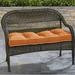 Winston Porter Adelphine Indoor/Outdoor Loveseat Cushion Polyester in Black/Brown | 6 H x 45 W in | Wayfair 857EA987471641A78ACE550F57D640BC