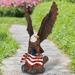 Exhart Patriotic Majesty Eagle on a USA Flag Garden Statue, 17 Inch Resin/Plastic | 17.1 H x 9.1 W x 7.9 D in | Wayfair 17243-RS