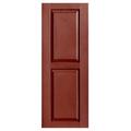 Alpha Shutters Exterior Vinyl Raised Panel Shutter Single in Red/Brown | 31 H x 18 W x 0.125 D in | Wayfair R518031051