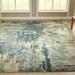 Blue/Brown 144 x 0.5 in Area Rug - 17 Stories Channon Abstract Hand-Knotted Wool Blue Area Rug Wool | 144 W x 0.5 D in | Wayfair