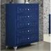 Mercer41 Fontanez 5 Drawer Chest Wood in Blue | 50 H x 42 W x 19 D in | Wayfair 65D541A55BFC4CB984FCF542EBAEB37A