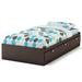South Shore Spark Twin Mate's & Captain's Bed Wood in Brown | 14.75 H x 40.5 W x 76.5 D in | Wayfair 3259080