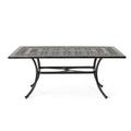 Alcott Hill® Vanderpool Metal Dining Table Metal in Brown | 28.5 H x 67.5 W x 37.25 D in | Outdoor Dining | Wayfair