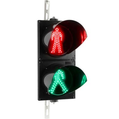 Primematik - Ampel für Innen und Aussenbereich IP65 schwarz 2 x 200mm 12-24V mit grün und rot für Image