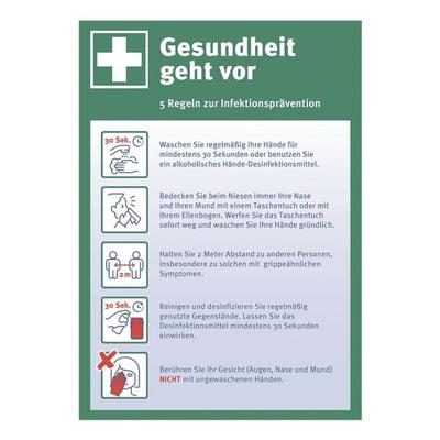 Marahrens Aufkleber / Hinweisschild »Gesundheit geht vor« 21 x 29,7 cm, 10 Stück mehrfarbig, 21x29.7 cm Image