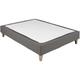 Cache-sommier coton jersey taupe 140x190 à 150x200 - Taupe