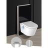 Glasdeals - Schwarzglas Sensor - Sanitärmodul für Wand-WC - Schwarzgla