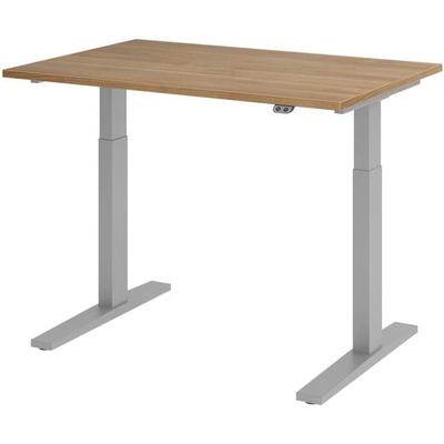 HAMMERBACHER Schreibtisch »Upper Desk« 120 cm breit und elektrisch höhenverstellbar bis 120 c braun, 120x120x80 cm Image