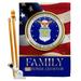 Breeze Decor US Family Honor Impressions Decorative 2-Sided Polyester 40 x 28 in. Flag Set in Red/Blue/Brown | 40 H x 28 W x 1 D in | Wayfair