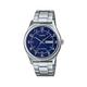 Casio MTP-V006D-2B Men's Stainless Steel Easy Reader Blue Dial Day Date Analog Dress Watch