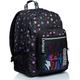 Seven Backpack, BROADER DANCE PARTY Knapsack Padded School Bag, Book Bag, for Teen, Girls&Boys, Large Capacity, For School, Sport & Free Time, with Side Pockets& USB-Port, Italian Design, black