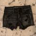 American Eagle Outfitters Shorts | Black American Eagle Ripped Jean Shorts | Color: Black | Size: 0