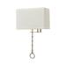 Latitude Run® Elisae 2 - Light Dimmable Polished Chrome Flush Mount Metal/Fabric in Gray/White | 17 H x 10 W x 5 D in | Wayfair