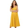 Joe Browns Women's Beautiful Button Through Dress Casual, Mustard, 12