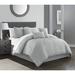 Everly Quinn Adele Comforter Set Polyester/Polyfill/Microfiber in Gray | Queen Comforter + 2 Shams + 3 Throw Pillows | Wayfair