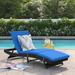 Latitude Run® Aleia Outdoor Patio Reclining Chaise Lounge w/ Cushion Wicker/Rattan | 12.99 H x 26.77 W x 76.77 D in | Wayfair