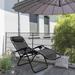 Arlmont & Co. Khalid Reclining Zero Gravity Chair Metal in Gray/Black | 17 H x 20.6 W x 62 D in | Wayfair D7E502F9029244C99177957D60823426