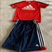 Adidas Matching Sets | Adidas Size 7 2pc Short And Top Set, Vguc | Color: Blue/Red | Size: 7b