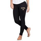 Women's Concepts Sport Black New Orleans Saints Lightweight Fraction Lounge Leggings