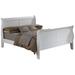 Glory Furniture Louis Phillipe Sleigh Bed Wood in White | 44 H x 63 W x 90 D in | Wayfair G3190A-QB