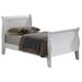 Glory Furniture Louis Phillipe Sleigh Bed Wood in White | 44 H x 41 W x 84 D in | Wayfair G3190A-TB