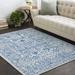 Truxton 7'10" x 10'2" Traditional Light Beige/Medium Gray/Navy/Peach Area Rug - Hauteloom