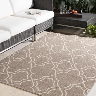 Toledo 2'5" x 11'10" Cottage Light Beige/Light Brown/Brown/Beige/Dark Red Outdoor Runner - Boutique Rugs