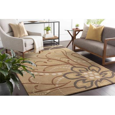 Mazama 5' x 8' Modern Wool Dark Brown/Beige/Brown/Medium Brown/Mustard/Dark Red/DarkBrown/MediumBrown/Dark Brown/Medium Brown Area Rug - Boutique Rugs