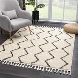 West End 2' x 2'11" Bohemian/ Charcoal/Light Beige/Peach Area Rug - Hauteloom