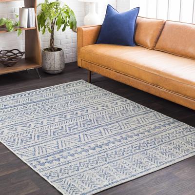Novato 2'7" x 12' Blue/Light Blue/Taupe/Ink Blue/Teal/LightBlue/InkBlue/Light Blue/Teal Outdoor Runner - Boutique Rugs