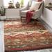 Grimsby 8' x 11' Rustic Wool Dark Brown/Burgundy/Dusty Sage/Light Beige/Plum/Peach/Medium Gray Area Rug - Hauteloom