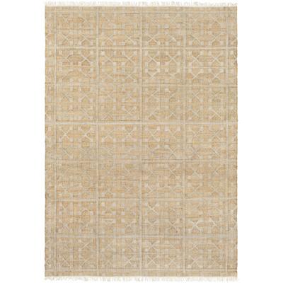 Rice 4' x 6' Cottage Jute Cream/Light Gray/Tan/LightGray/Light Gray Area Rug - Boutique Rugs