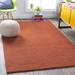 Welch 6' Round Modern Wool Burgundy Area Rug - Hauteloom