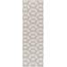 Frenchton 2'6" x 8' Modern Flat Weave Moroccan Trellis Wool Medium Gray/Light Gray Runner - Hauteloom